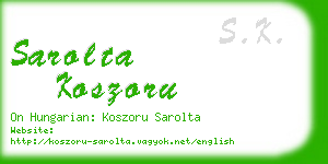 sarolta koszoru business card